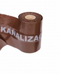 TAŚMA BRĄZOWA, NADRUK: KANALIZACJA,SZER. 20 CM, ROLKI 100 MB